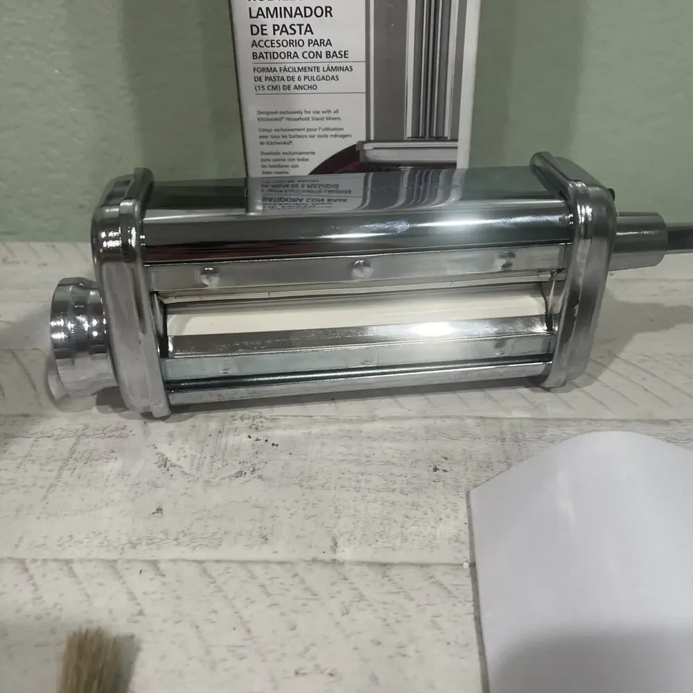Genuine KitchenAid Pasta Roller Attachment KSMPSA Silver for Stand Mixers